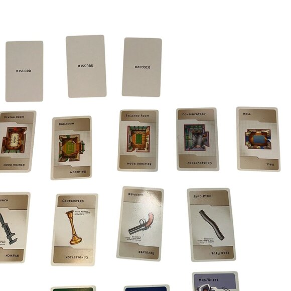 Vintage 2002 Clue Suspect Weapon Room Cards Replacement Parts Parker Brothers - Picture 3 of 8